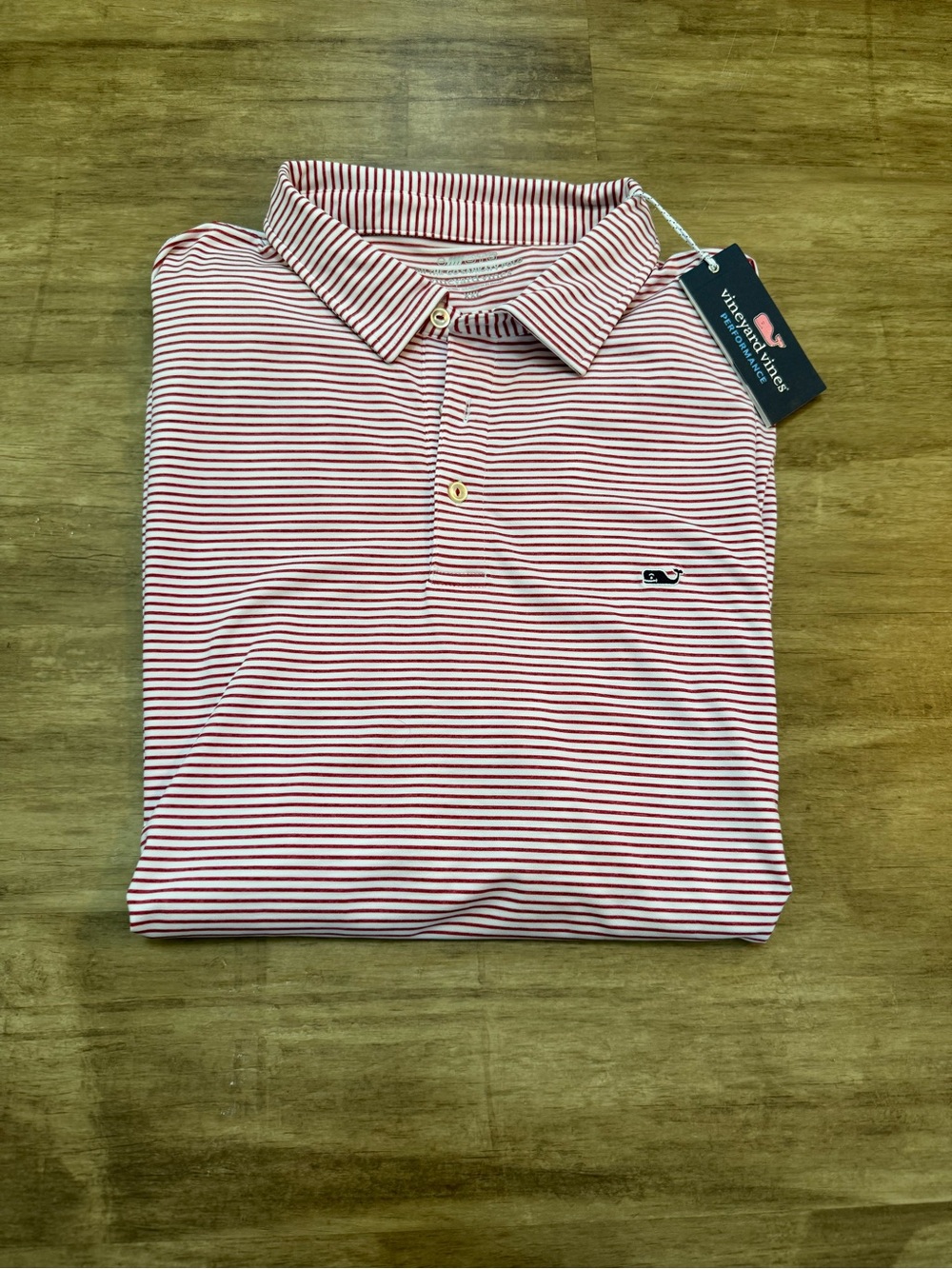 Vineyard Vines Red & White Striped Men's Polo
